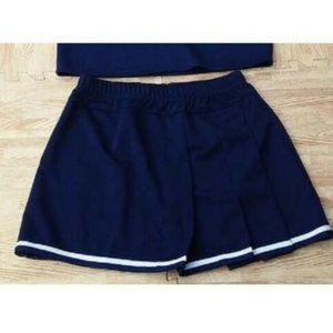 NEW S/M NAVY BLUE CHEERLEADER UNIFORM SKIRT